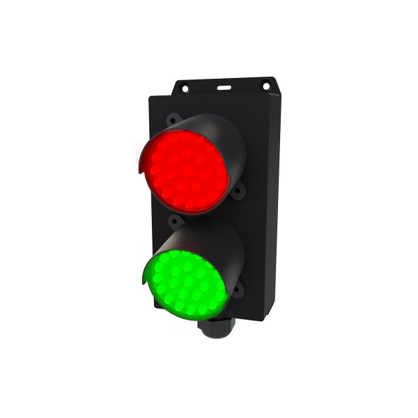 kleine Mini-LED-Ampel rot/grün Ø 50 mm, Kunststoff-Gehäuse für Personenzugang