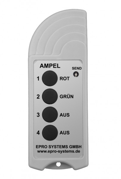 Große Funkfernbedienung mit Taster ROT, GRÜN und AUS für Ampeln ROT/GRÜN