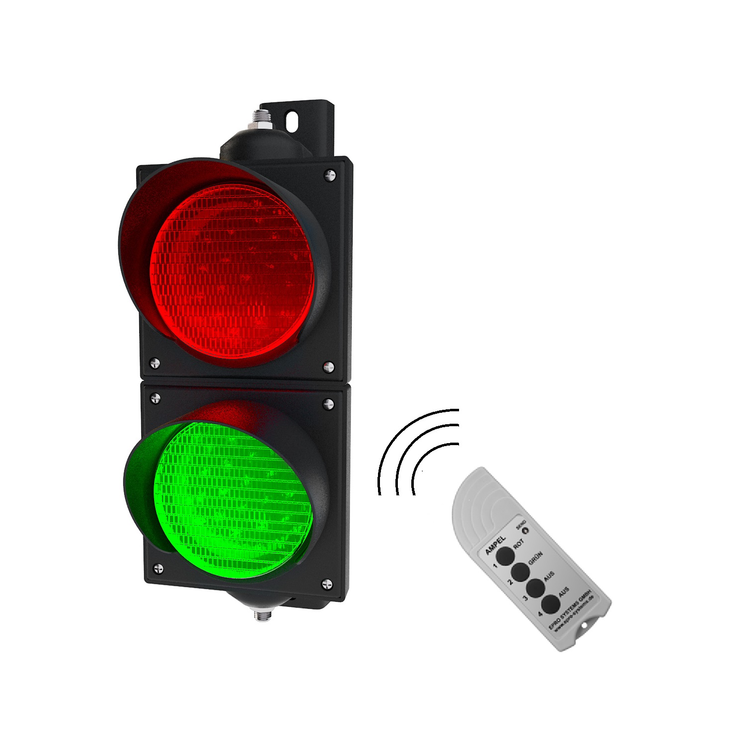 Ampel PC Gehäuse Wasserdicht IP65 Industrielle LED-Verkehrsbremsleuchte Ampel Licht Rot/Grün Stop and Go-Licht LED-Ampel-Lampe mit Fernbedienung 