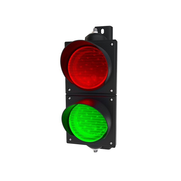 Ampel rot/grün mit LED-Modulen Ø 100mm für Laderampe, LKW Waage, Schranke, Tiefgaragen, Ein- Ausfahrten usw